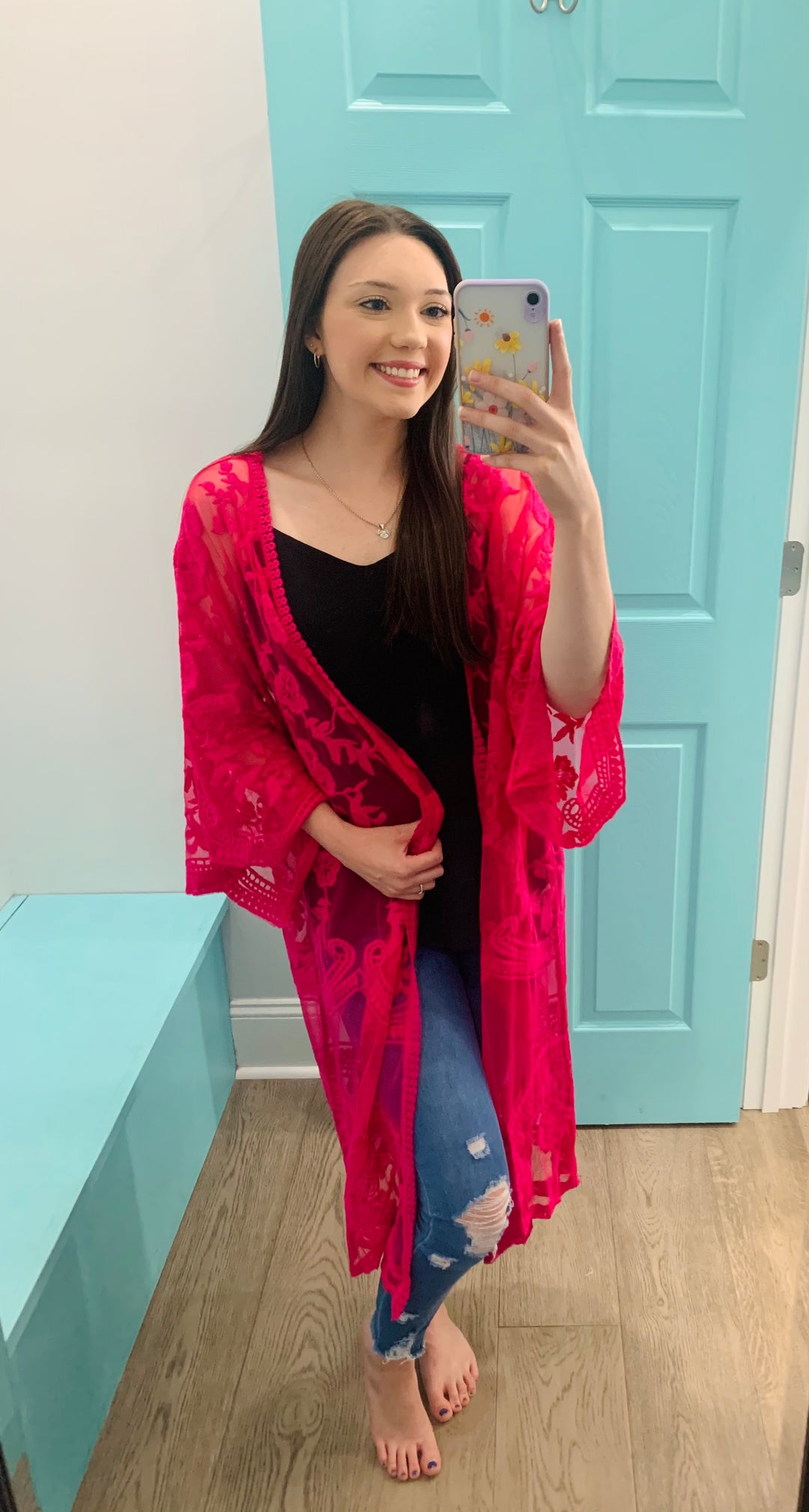Bright Lace Kimono